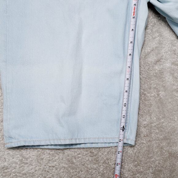 H&M Baggy Loose Fit High Waist Blue Denim Bermuda Shorts Womens Size 8 NWT - Picture 5 of 12